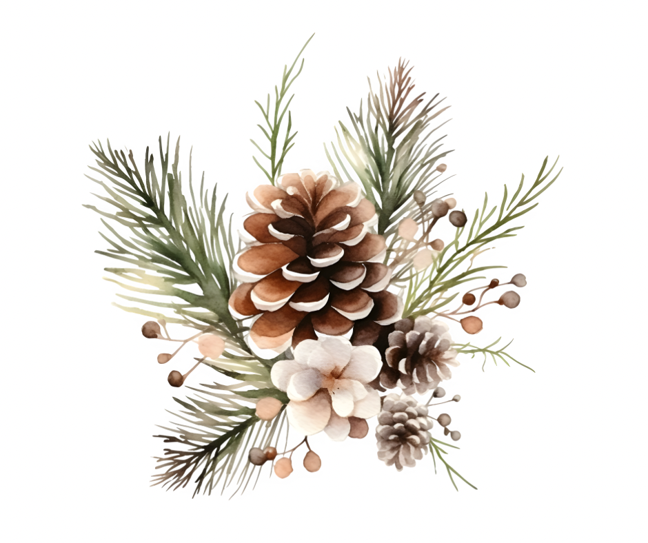Cozy Pinecone & Candle Winter 5pc Bundle – Digital Download