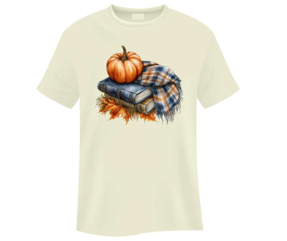 Fall Bookish With Pumpkin & Blanket Digital Download