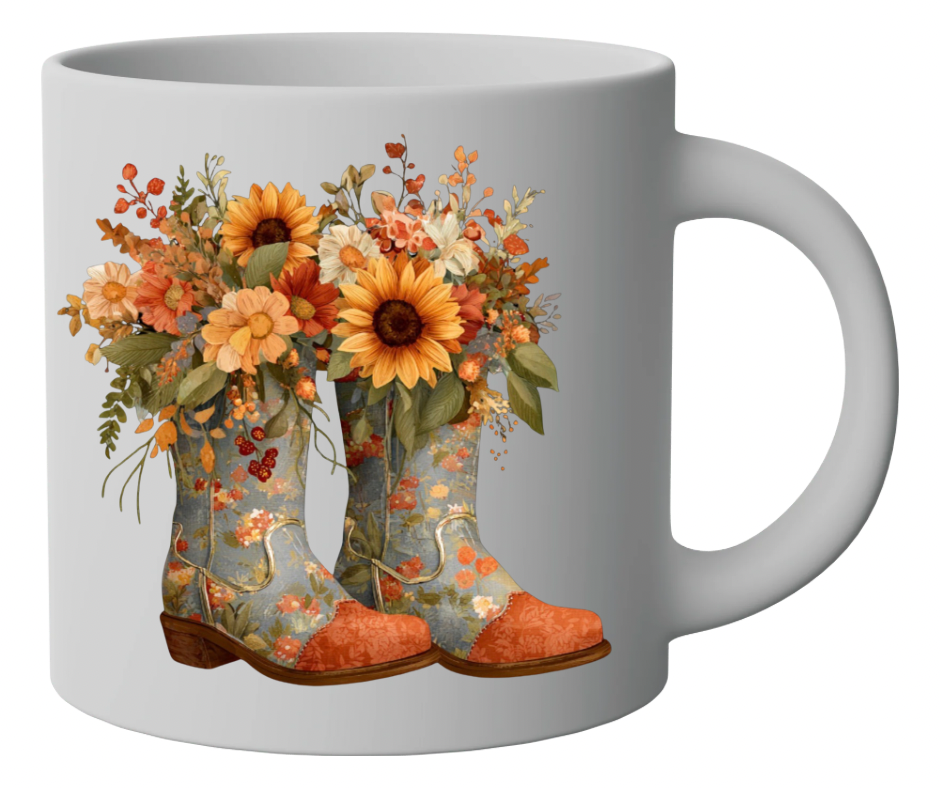 Fall Floral Cowboy Boots – Digital Download