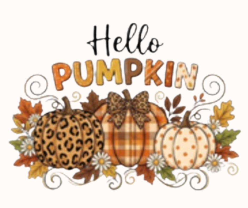 Hello Pumpkin Leopard Plaid Polka Dot Trio Digital Download
