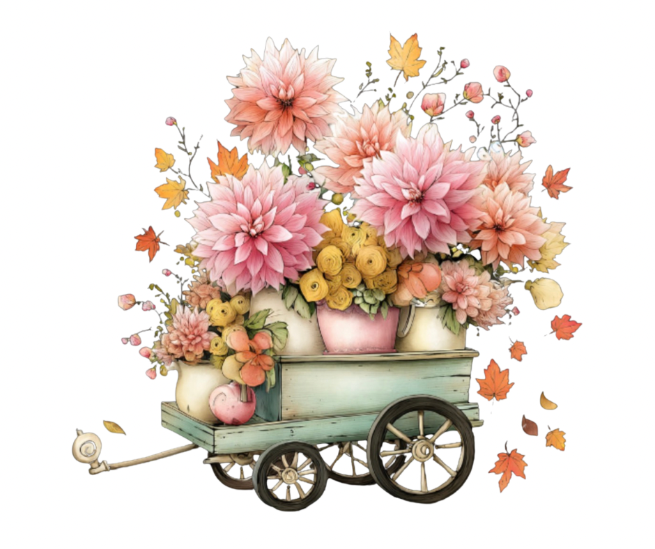 Pink Floral Pumpkin Mega Bundle – Fall Watercolor Digital Download (36 PNG Files)