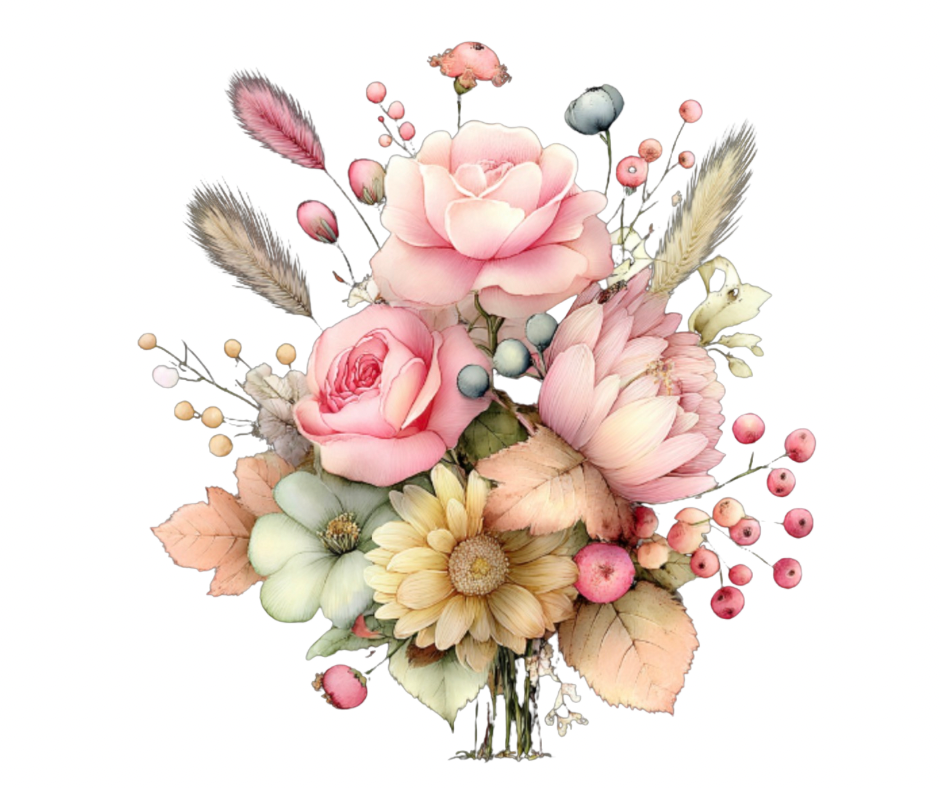 Pink Floral Pumpkin Mega Bundle – Fall Watercolor Digital Download (36 PNG Files)