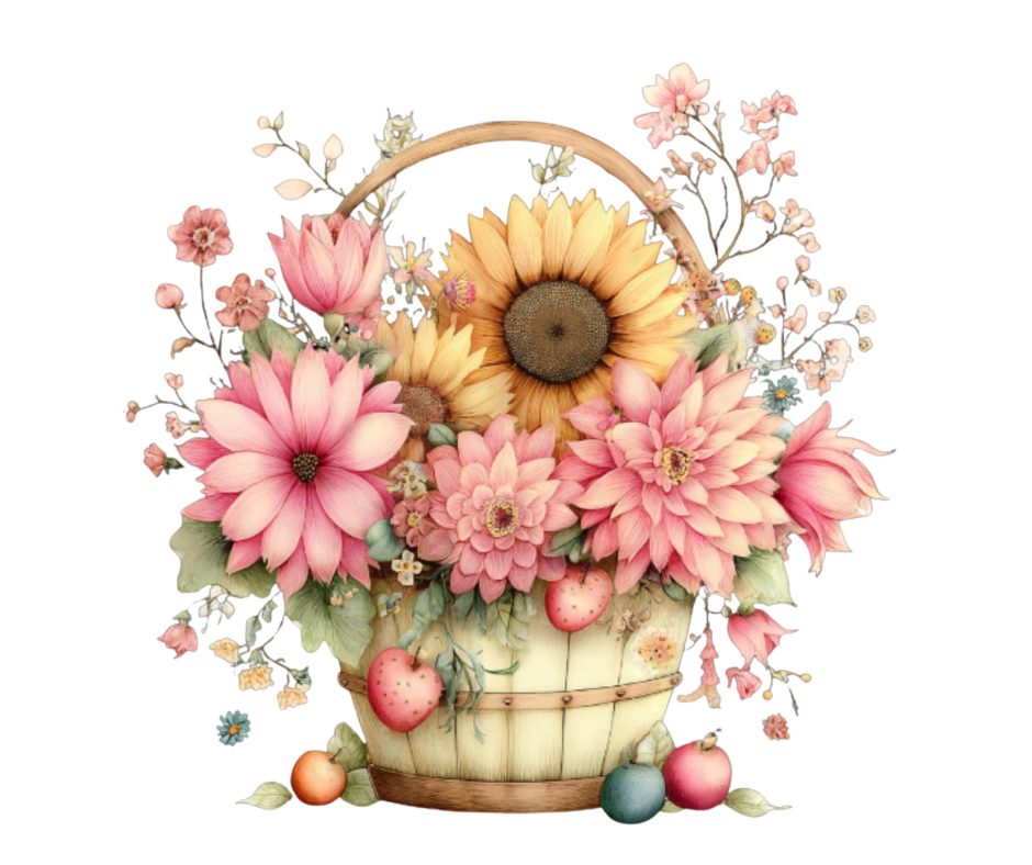 Pink Floral Pumpkin Mega Bundle – Fall Watercolor Digital Download (36 PNG Files)