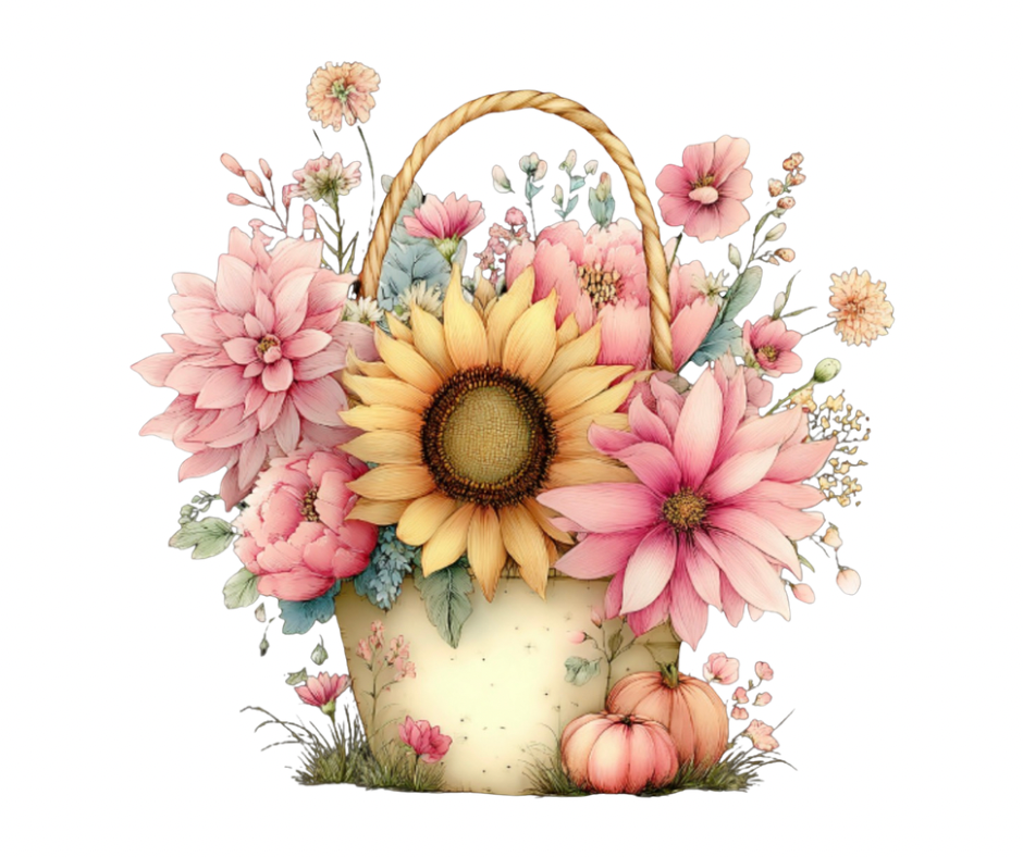 Pink Floral Pumpkin Mega Bundle – Fall Watercolor Digital Download (36 PNG Files)