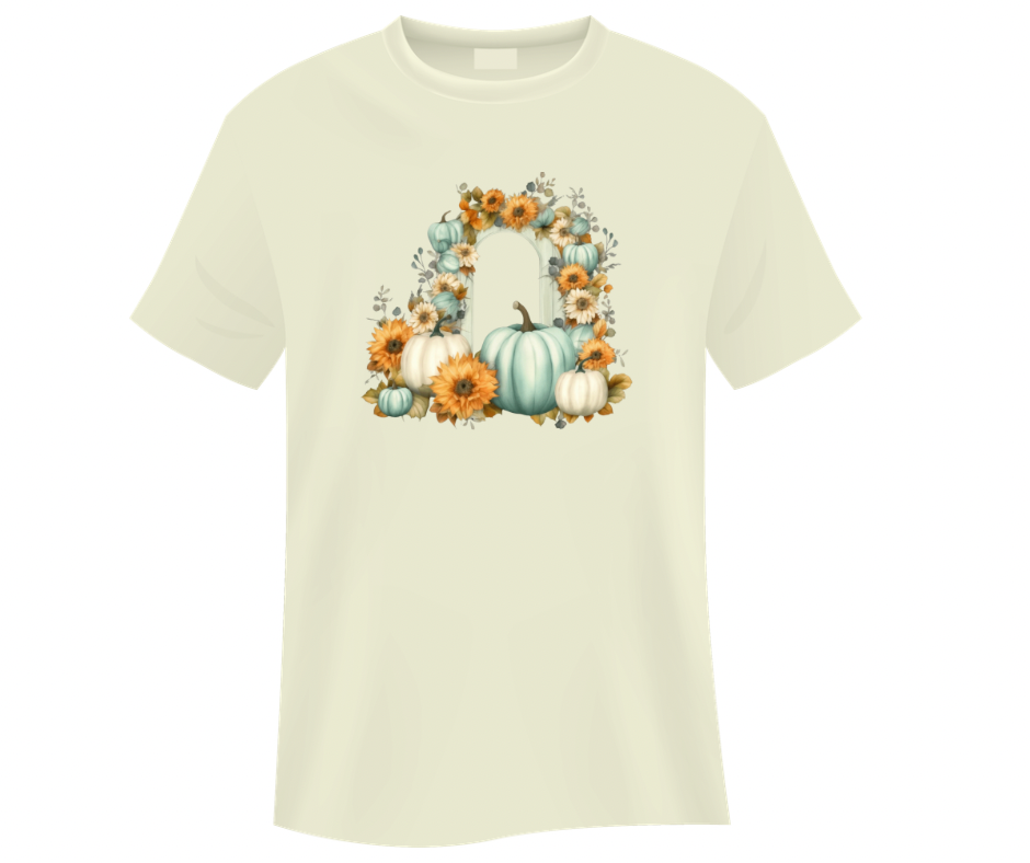 Cream & Teal Pumpkin Collection – Fall Watercolor Digital Download (8 PNG Files)