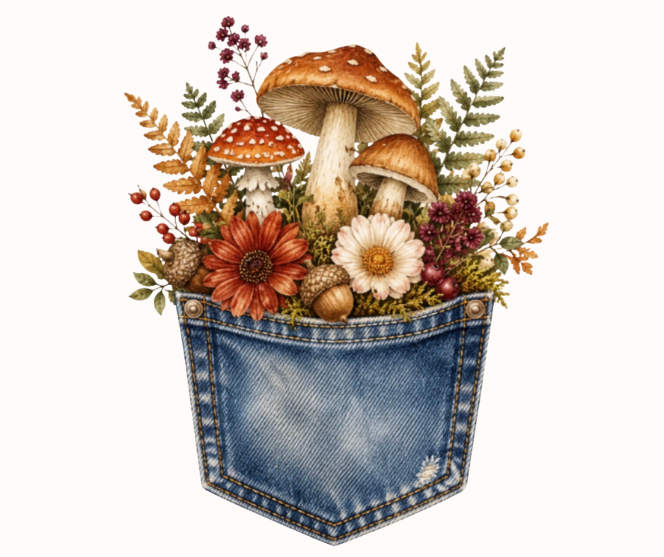 Fall Floral Pocket Bundle | 12-Design Digital Clipart Collection