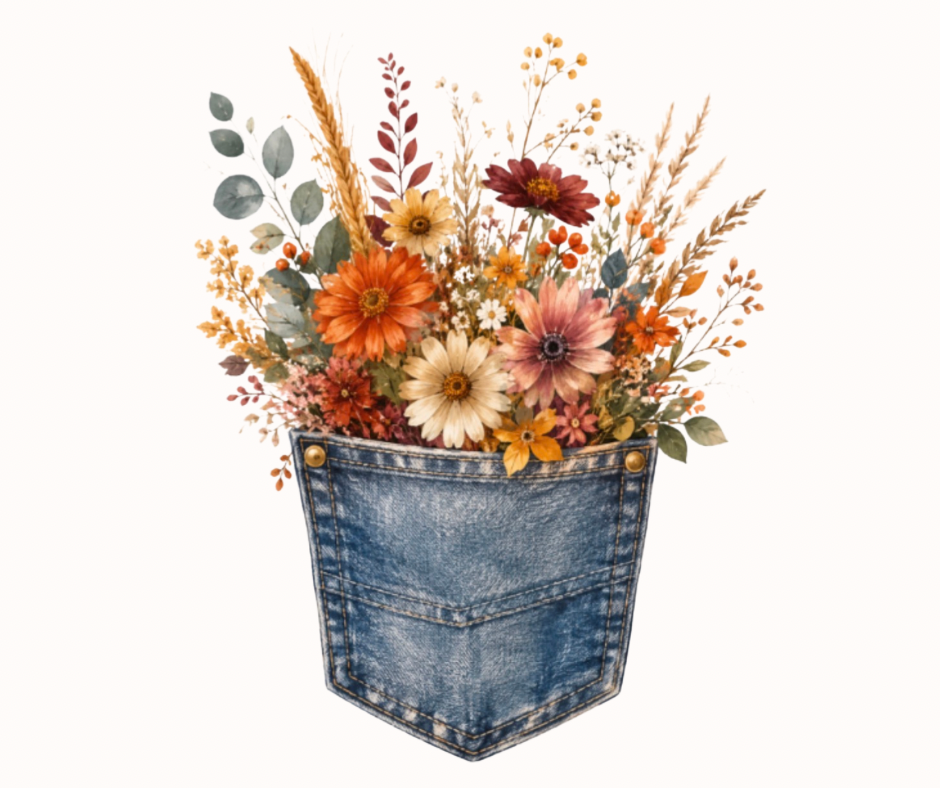 Fall Floral Pocket Bundle | 12-Design Digital Clipart Collection