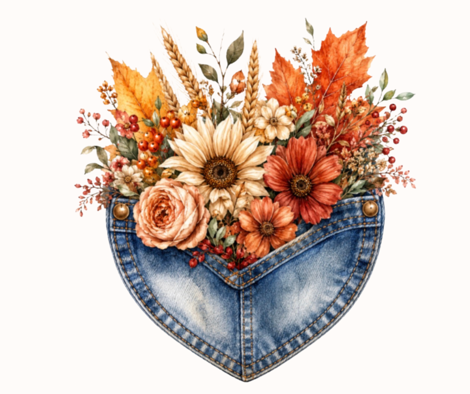 Fall Floral Pocket Bundle | 12-Design Digital Clipart Collection