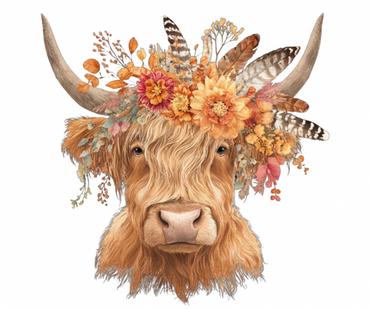 Fall Highland Cow – Digital PNG Download