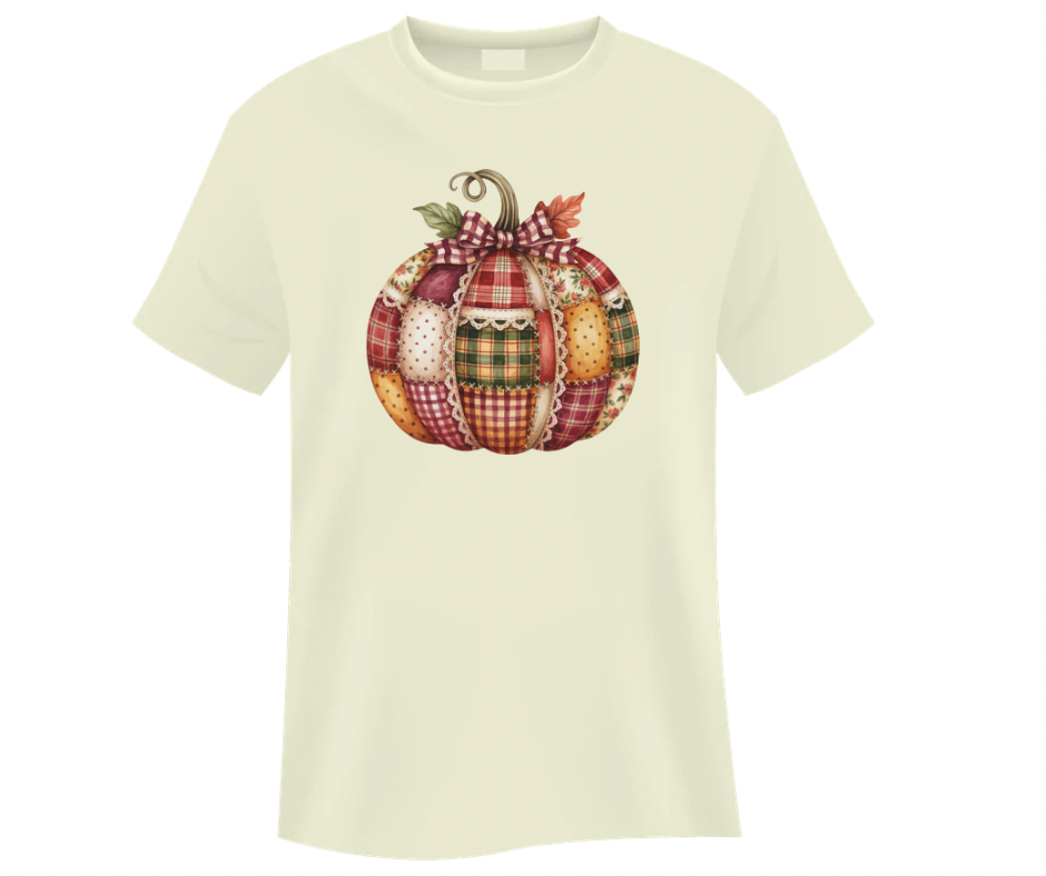 Fall Patchwork Quilt Pumpkin Digital Download