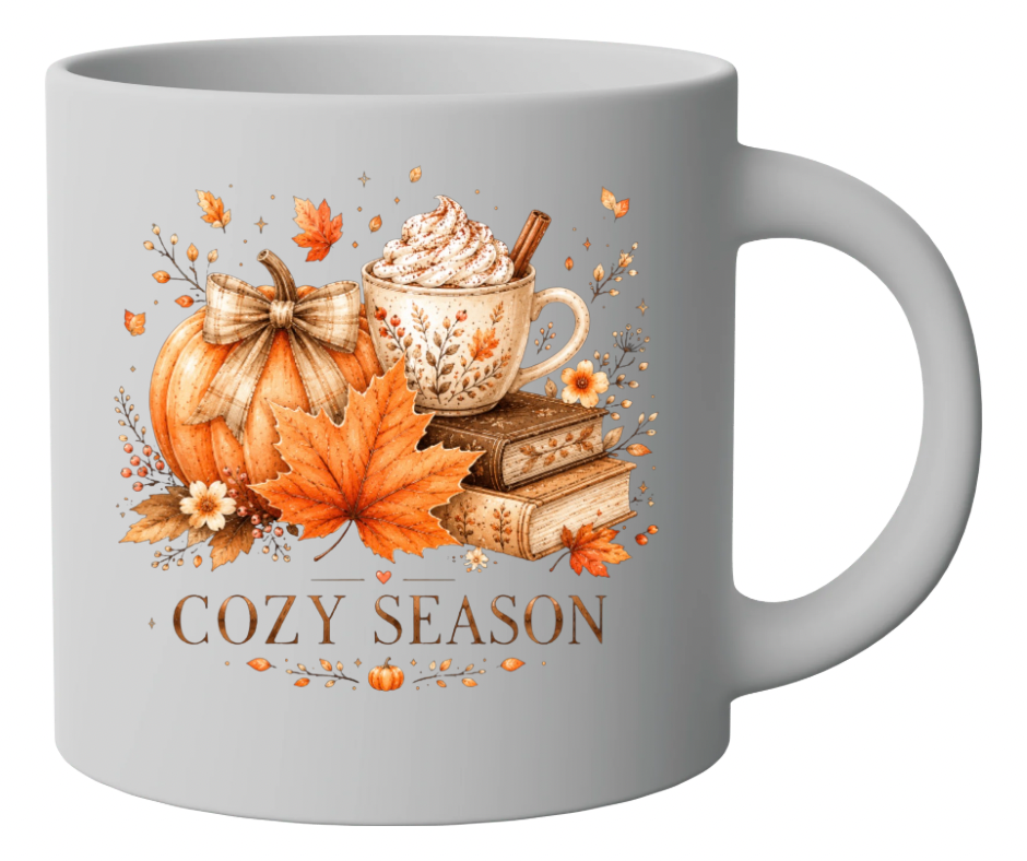 Fall Cozy Season Pumpkin Latte & Books Digital Download