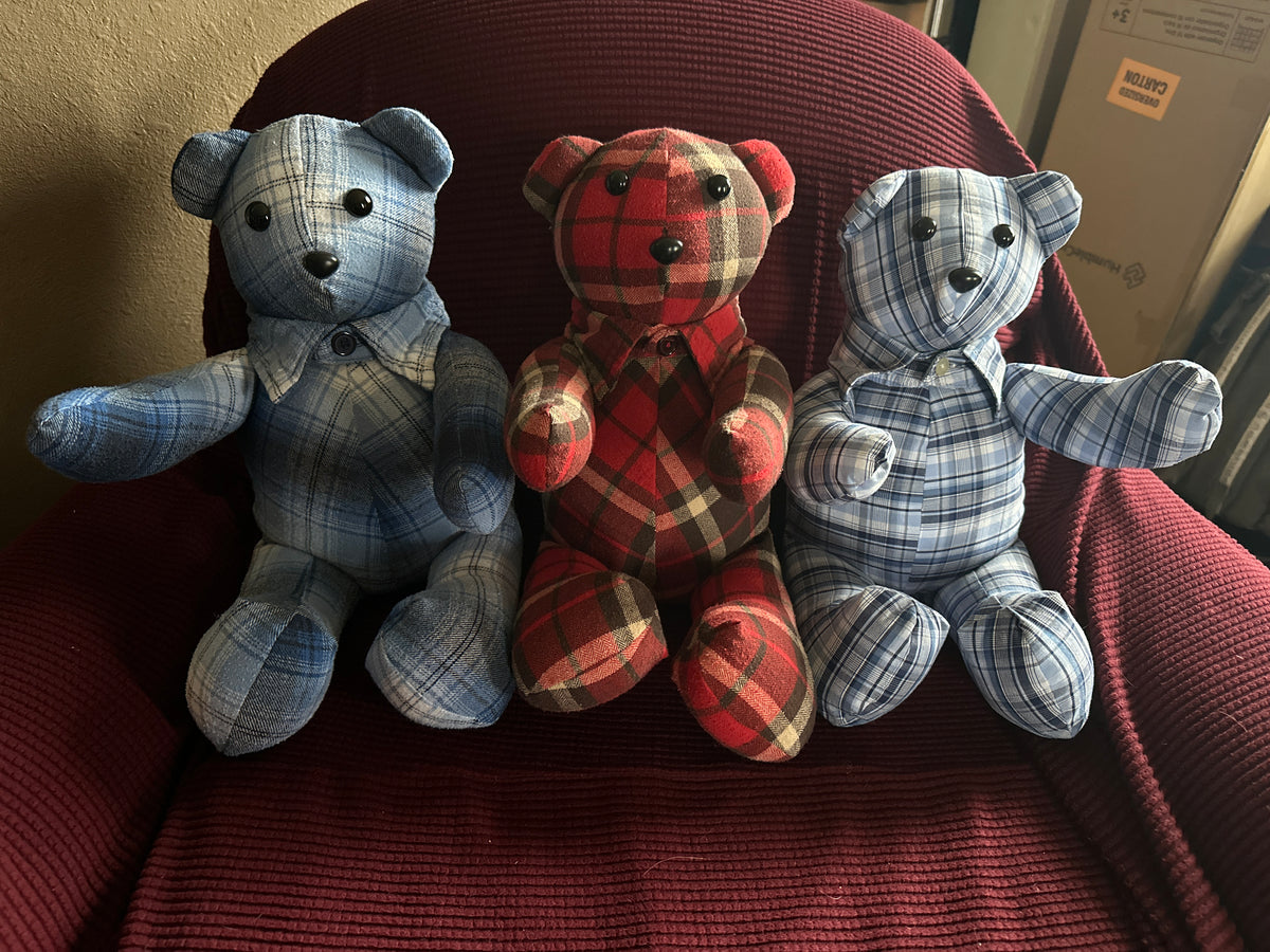 Custom Memory Bears — Handcrafted from Loved One's Clothing