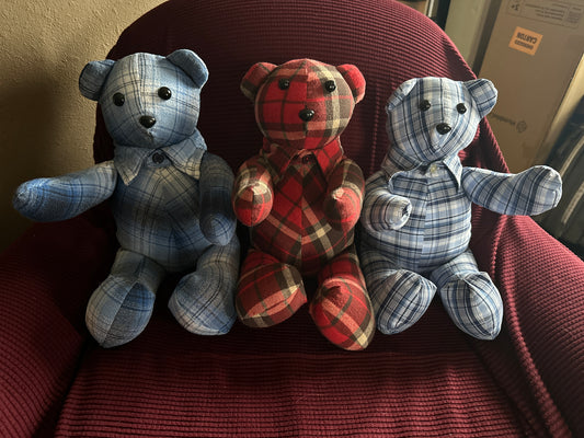 Custom Memory Bears — Handcrafted from Loved One's Clothing