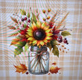 Mason Jar Sunflower Floral 20oz Skinny Tumbler