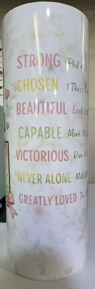 She is Mom 20oz Skinny Tumbler