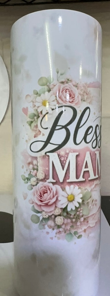 Blessed Mama 20oz Skinny Tumbler