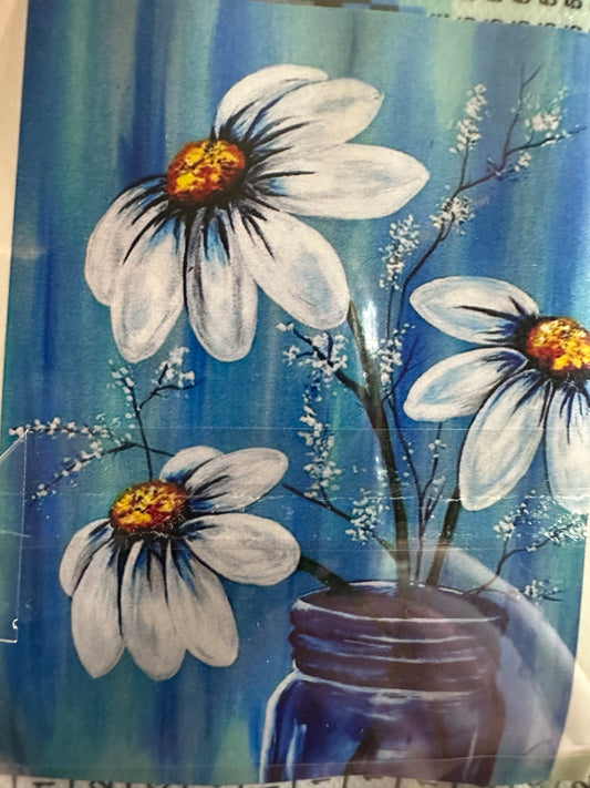 Daisy Mason Jar Diamond Art Kit – 30x40cm Round Drill