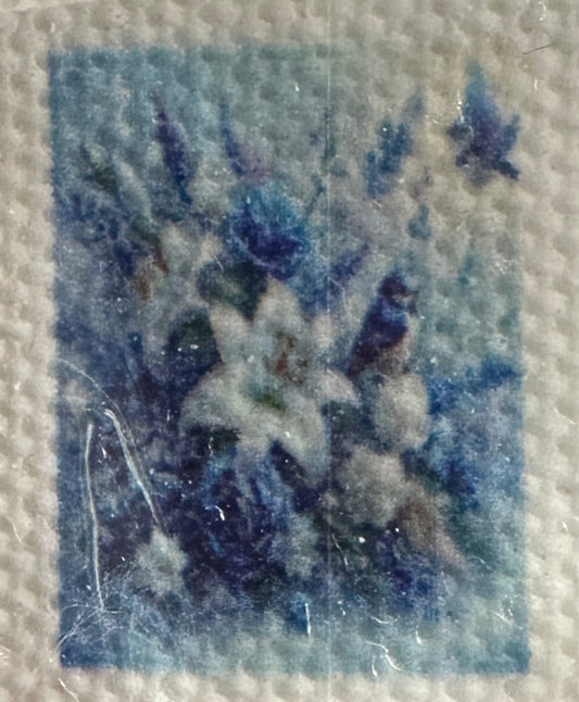 Blue & White Florals Diamond Art Kit – 30x40cm Round Drill