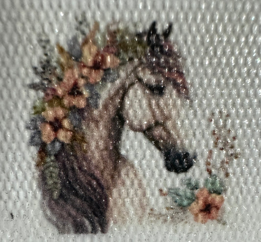 Floral Crown Horse Diamond Art Kit – 30x30cm Round Drill