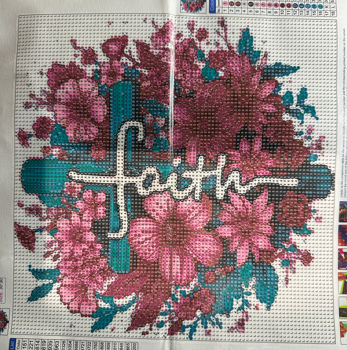 Faith Floral Cross Diamond Art Kit – 30x30cm Round Drill