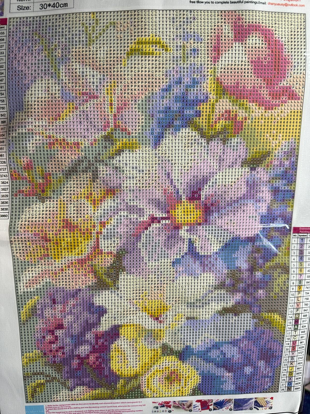 Spring Garden Florals Diamond Art Kit – 30x40cm Round Drill