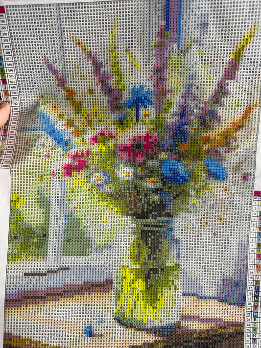 Watercolor Bouquet Diamond Art Kit – 30x40cm Round Drill