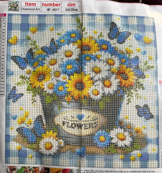 Wonderful Daisy Bouquet Diamond Art Kit – 30x30cm Round Drill