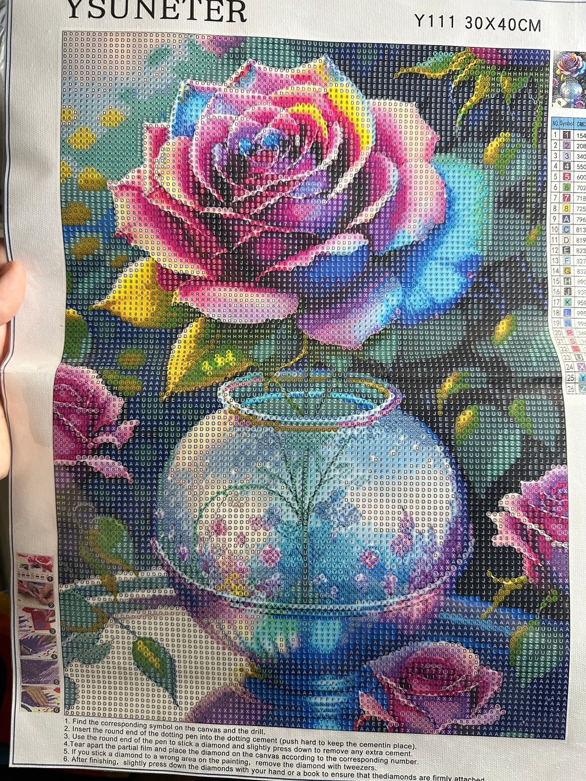 Rose in Glass Vase Diamond Art Kit – 30x40cm Round Drill