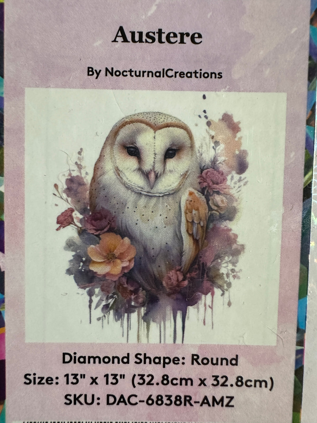 Austere Barn Owl Diamond Art Kit – 13x13in Round Drill