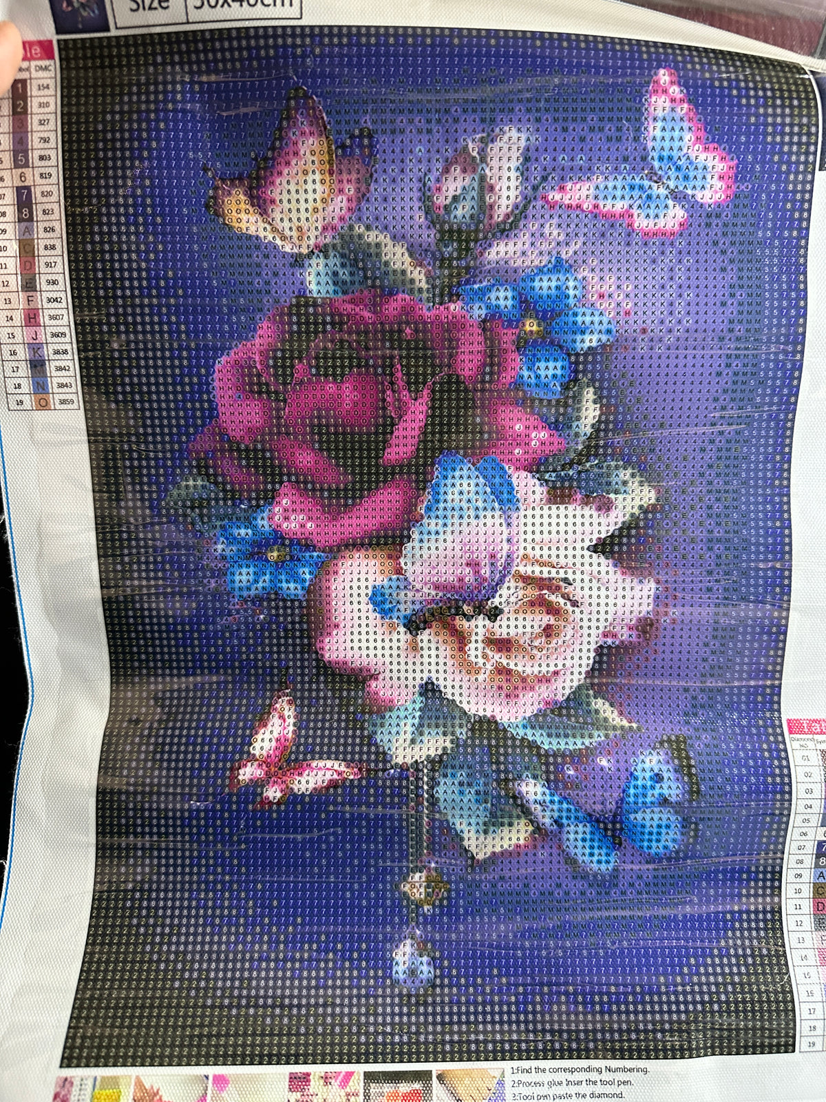 Garden Roses & Butterflies Round Diamond Art Kit – 30 × 40 cm