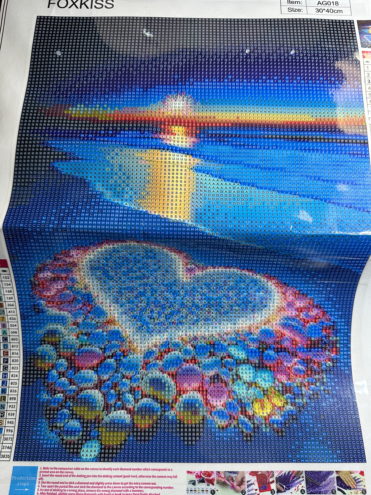 Sunset Heart Round Diamond Art Kit – 30 × 40 cm