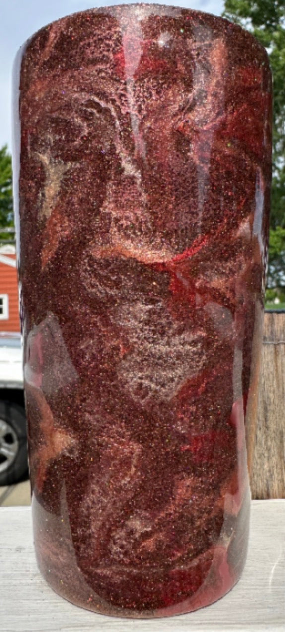 "Molten Mahogany Rose" 20oz Coffee Tumbler