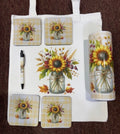 Fall Sunflower Mason Jar Set