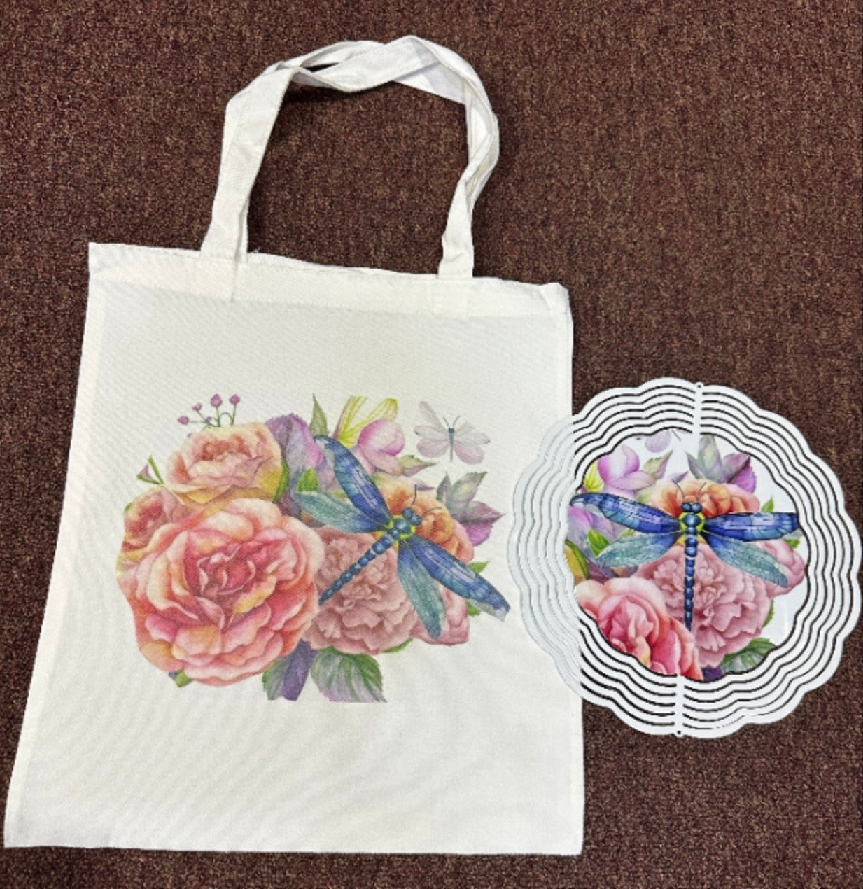 Dragonfly Tote and Windspinner Set