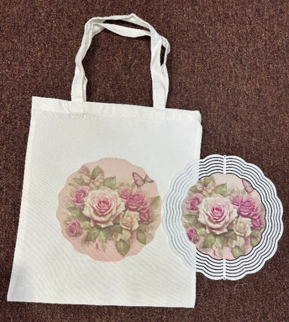 Rose Tote and Wind Spinner Set