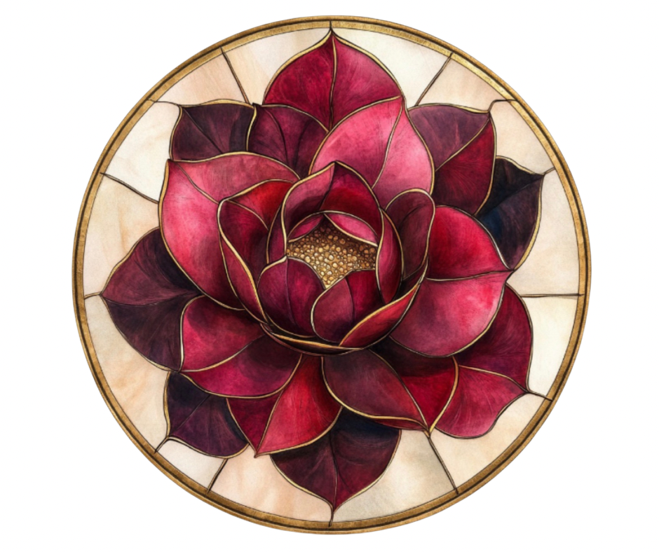 Fall Stained Glass Flowers Digital Download Bundle - 27 pc PNG Clip Art Set