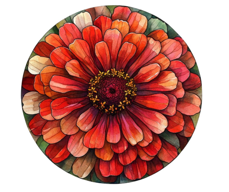 Fall Stained Glass Flowers Digital Download Bundle - 27 pc PNG Clip Art Set